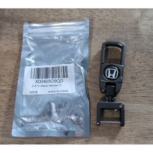 Honda Keychain Carbineer Dark Steel Grey Clip‎ Emblem
